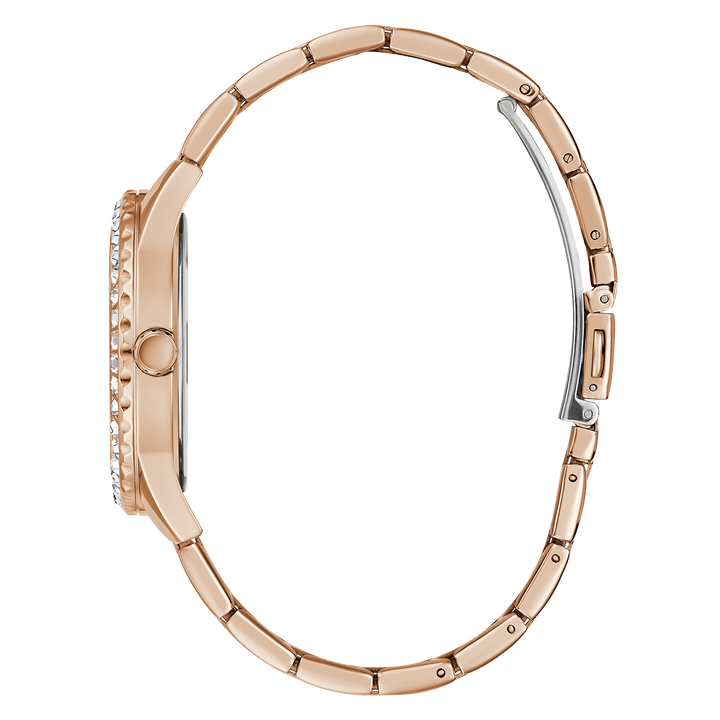 GUESS Ladies Rose Gold Tone Analog Watch