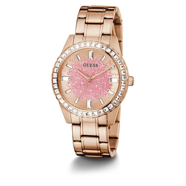 GUESS Ladies Rose Gold Tone Analog Watch