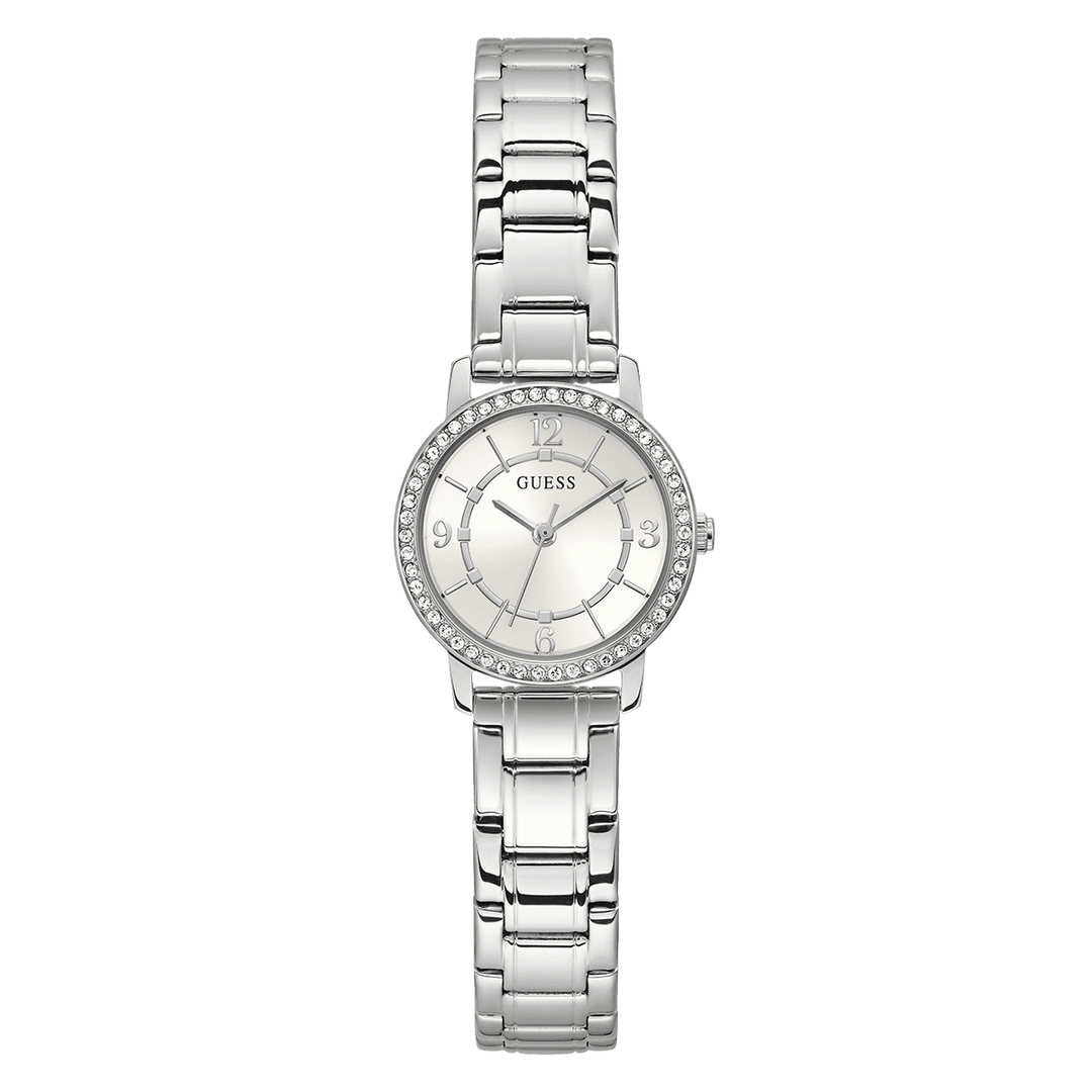 GUESS Ladies Silver Tone Analog Watch