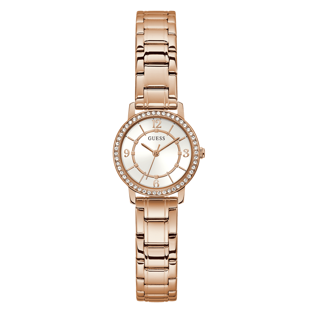 GUESS Ladies Rose Gold Tone Analog Watch