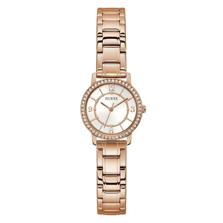 GUESS Ladies Rose Gold Tone Analog Watch