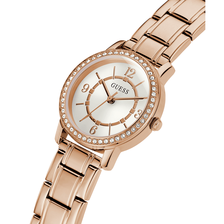 GUESS Ladies Rose Gold Tone Analog Watch