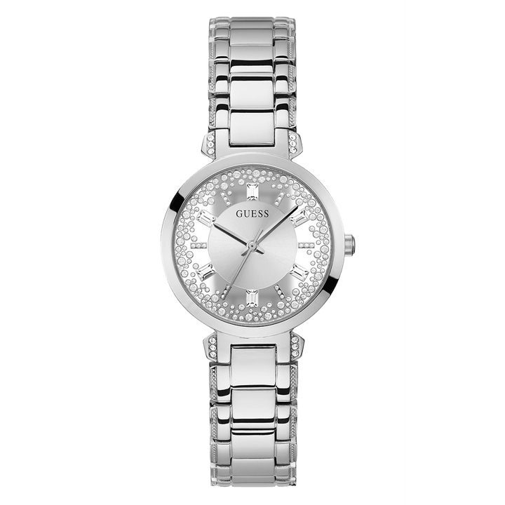 GUESS Ladies Silver Tone Analog Watch