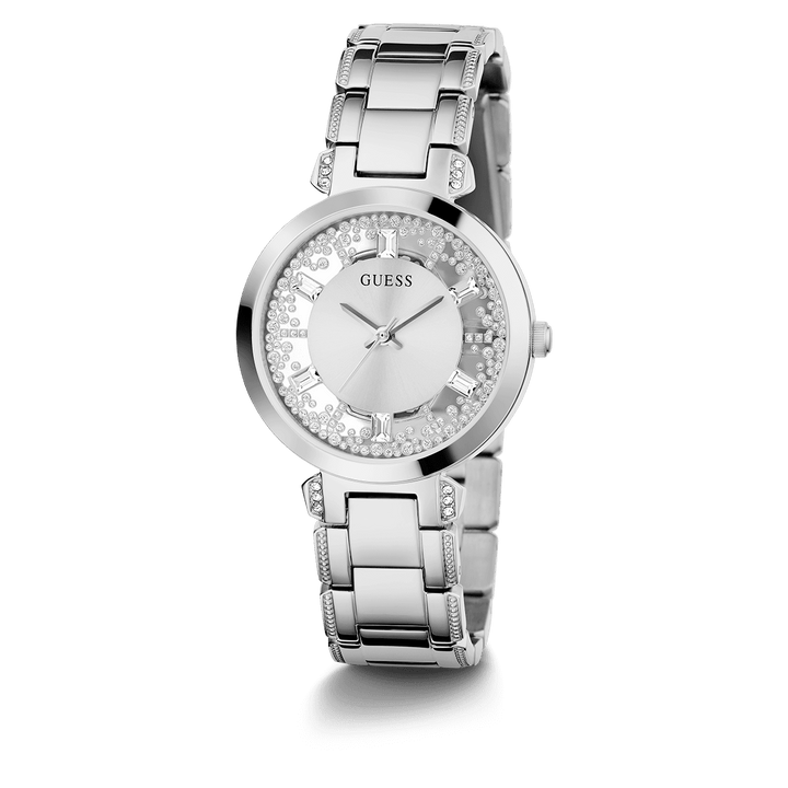 GUESS Ladies Silver Tone Analog Watch