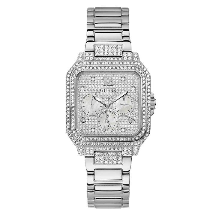 GUESS Ladies Silver Tone Multi-Function Watch