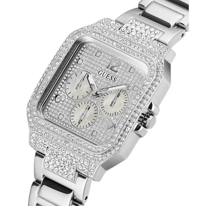 GUESS Ladies Silver Tone Multi-Function Watch