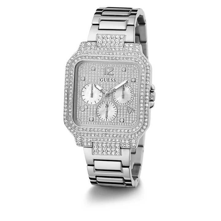 GUESS Ladies Silver Tone Multi-Function Watch