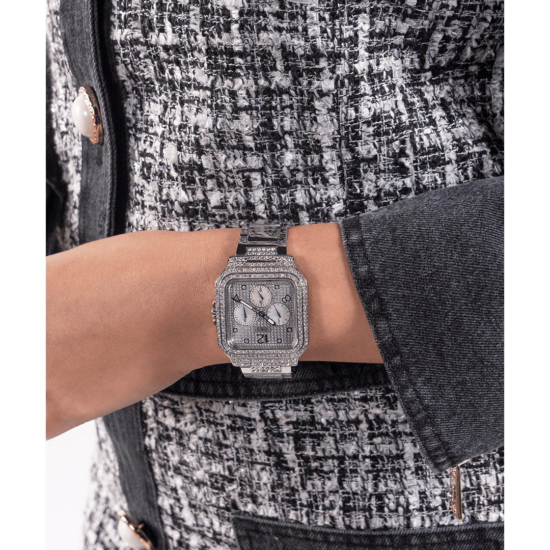 GUESS Ladies Silver Tone Multi-Function Watch