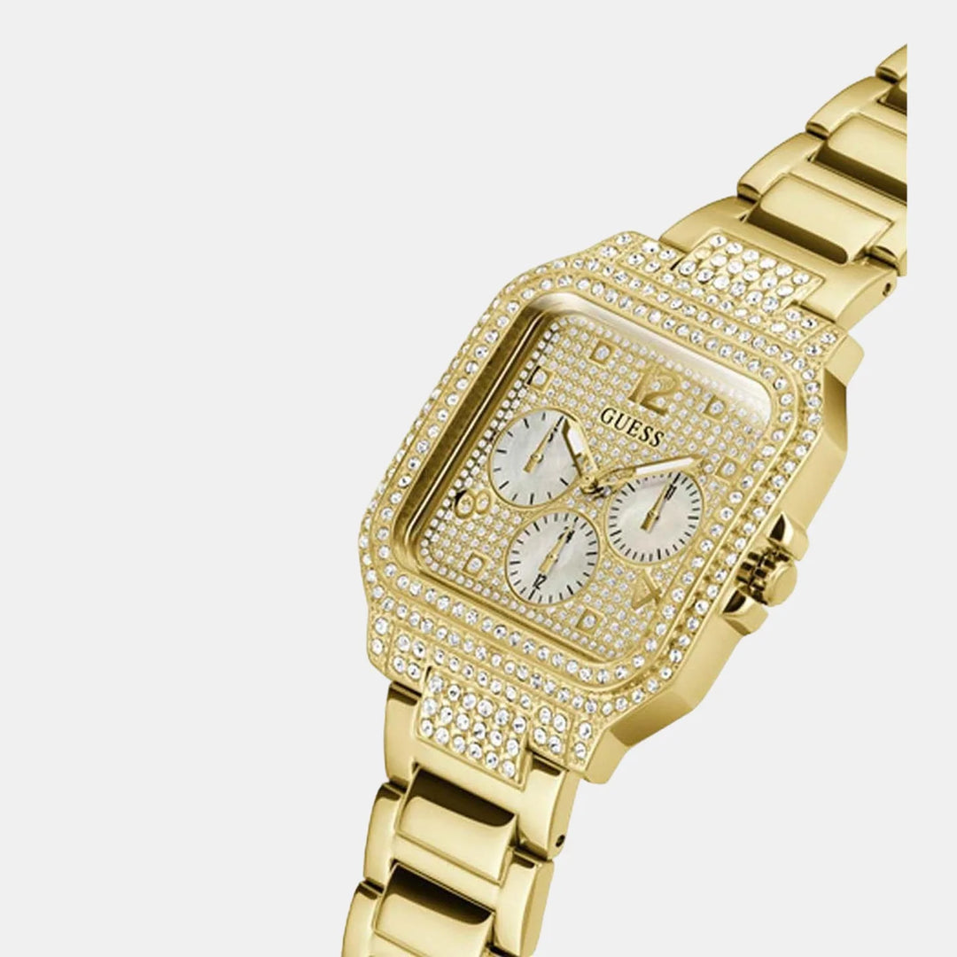 Women White Stainless Steel Chronograph Watch GW0472L2