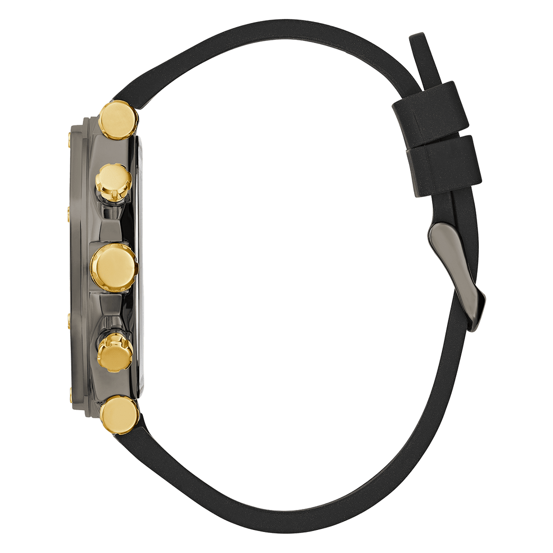 GUESS Mens Black Gunmetal Multi-Function Watch