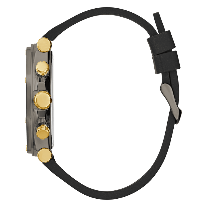 GUESS Mens Black Gunmetal Multi-Function Watch