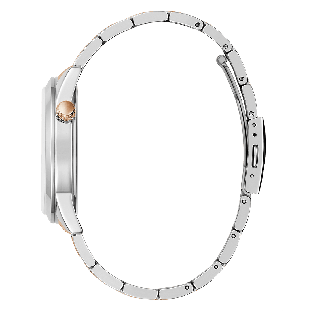 GUESS Mens 2-Tone Silver Analog Watch