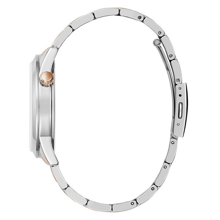 GUESS Mens 2-Tone Silver Analog Watch