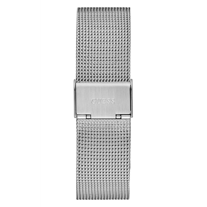 GUESS Mens Silver Tone Silver Analog Watch