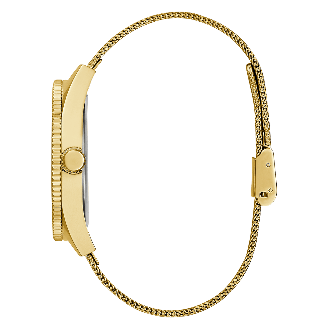 GUESS Mens Gold Tone Analog Watch