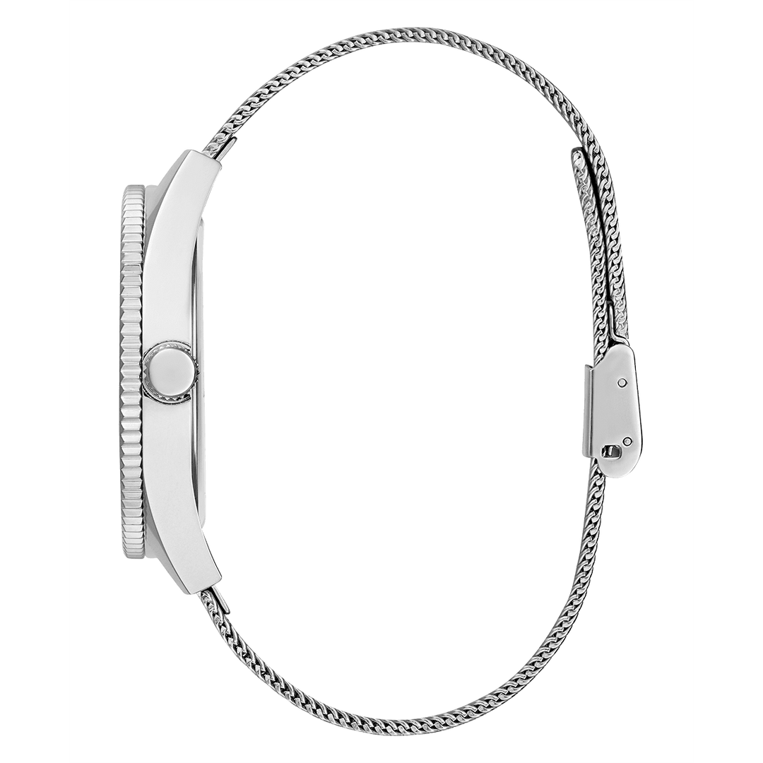 GUESS Mens Silver Tone Analog Watch