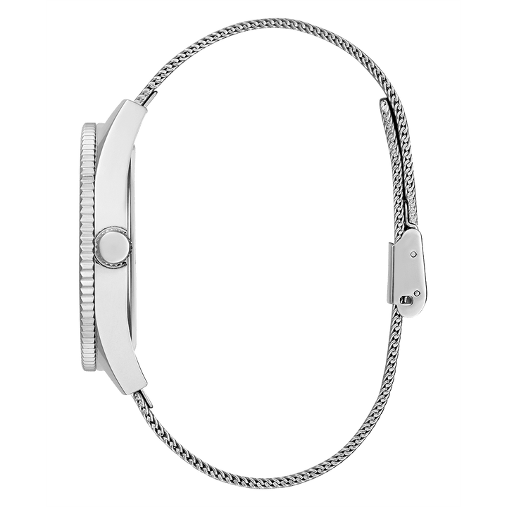 GUESS Mens Silver Tone Analog Watch