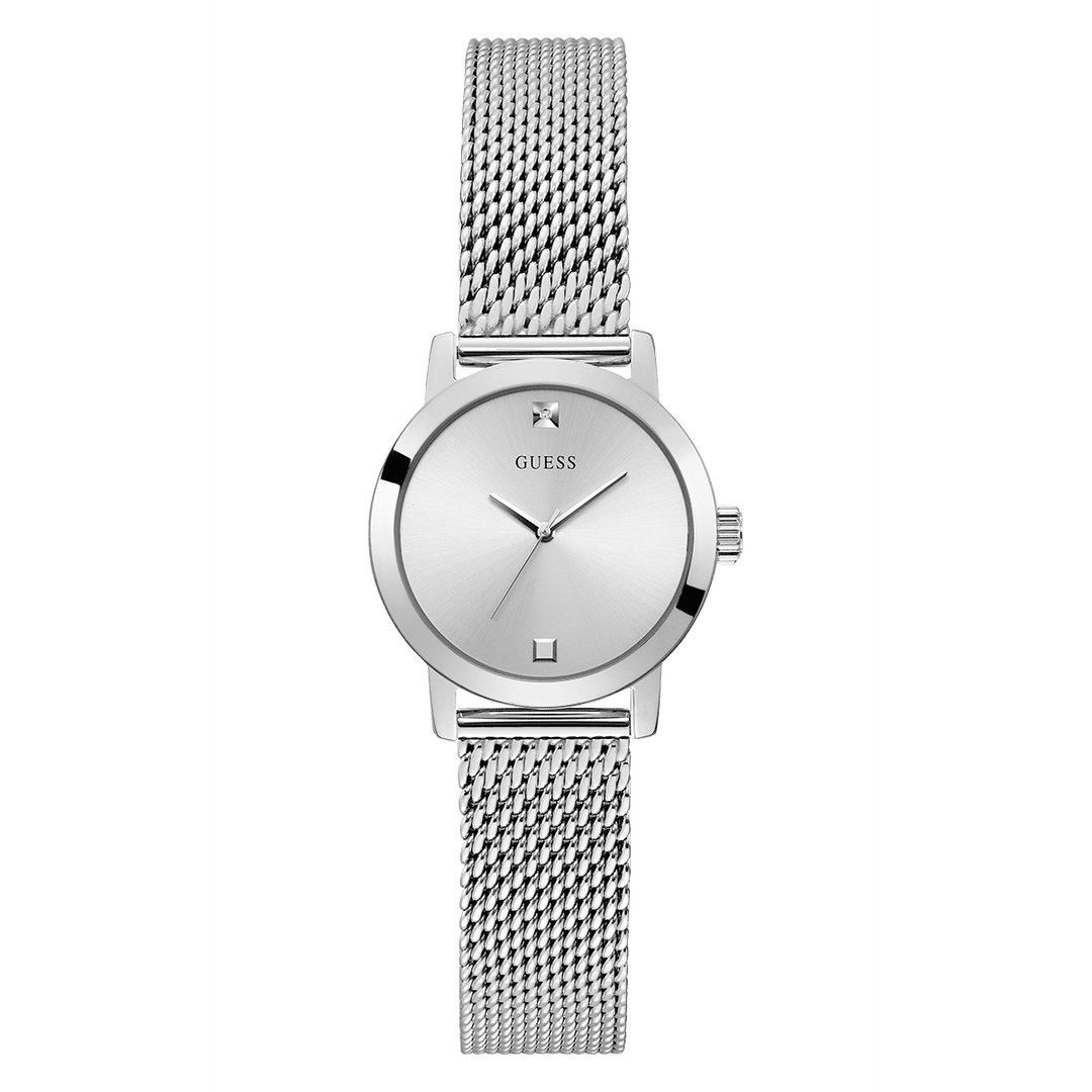 GUESS Ladies Silver Tone Analog Watch