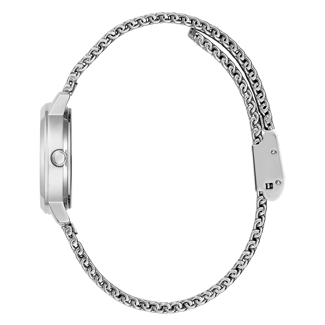 GUESS Ladies Silver Tone Analog Watch