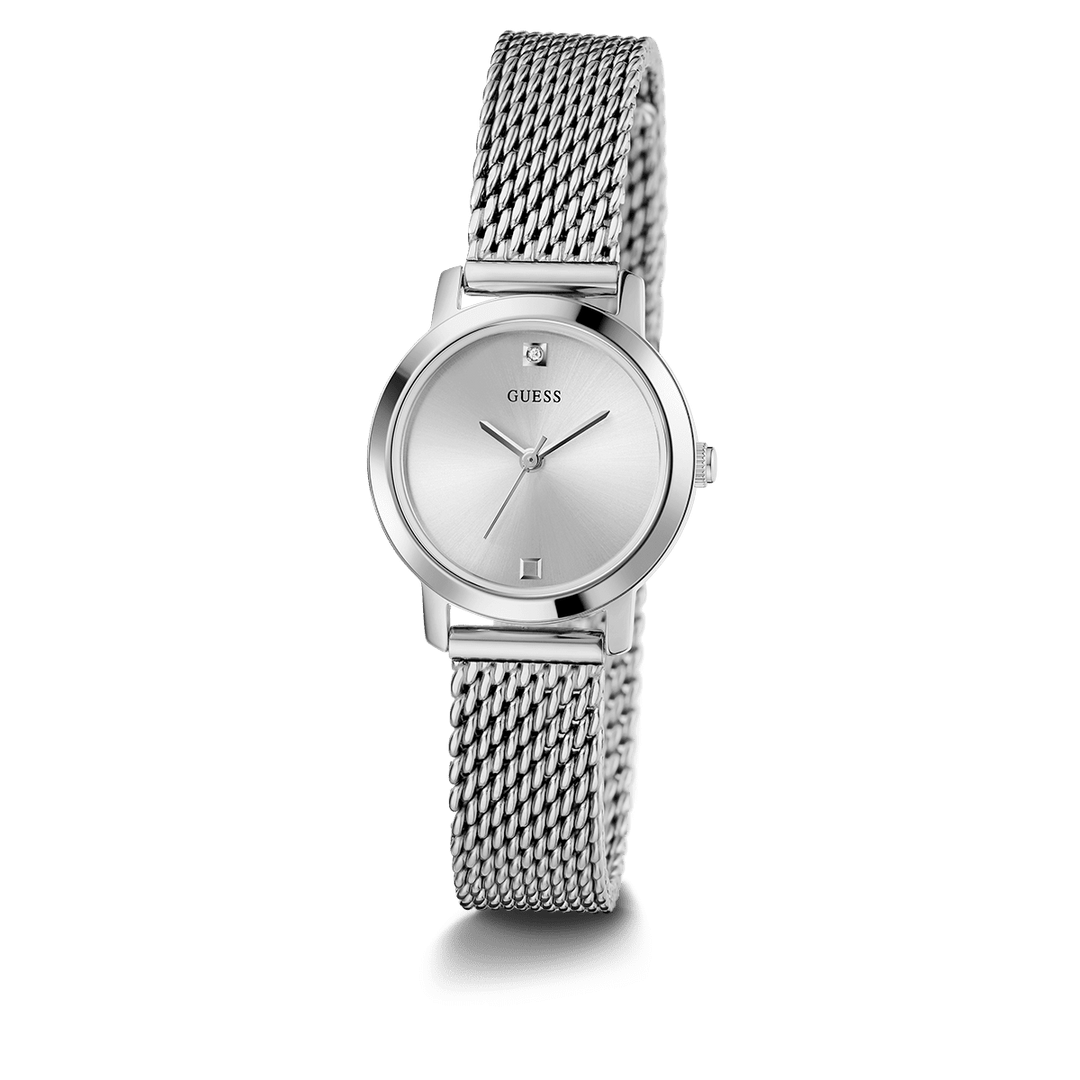 GUESS Ladies Silver Tone Analog Watch