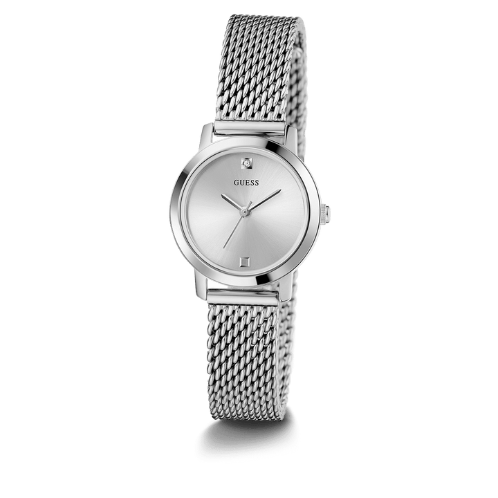 GUESS Ladies Silver Tone Analog Watch