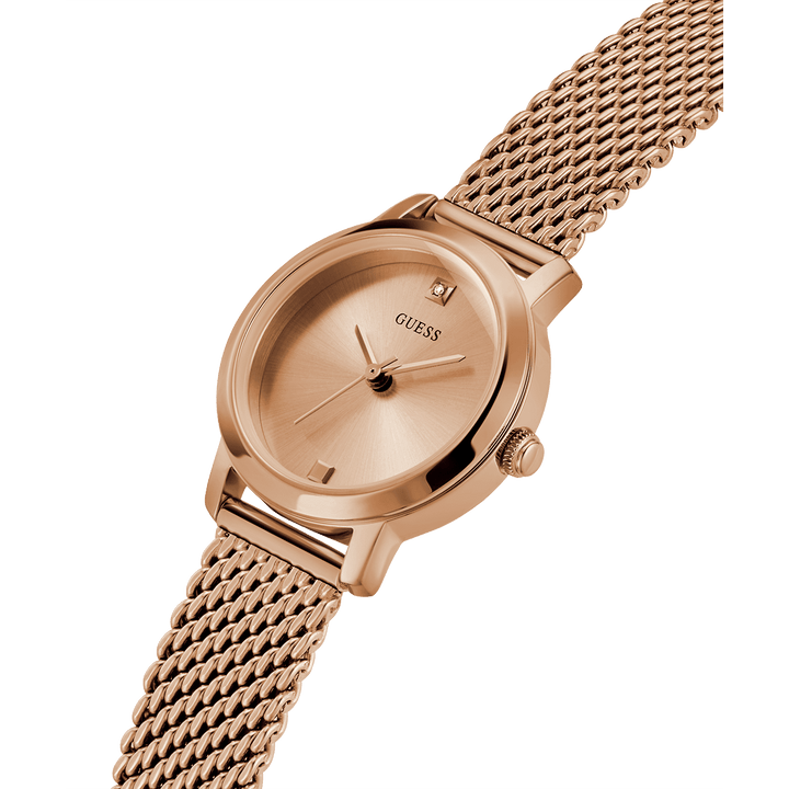 GUESS Ladies Rose Gold Tone Analog Watch
