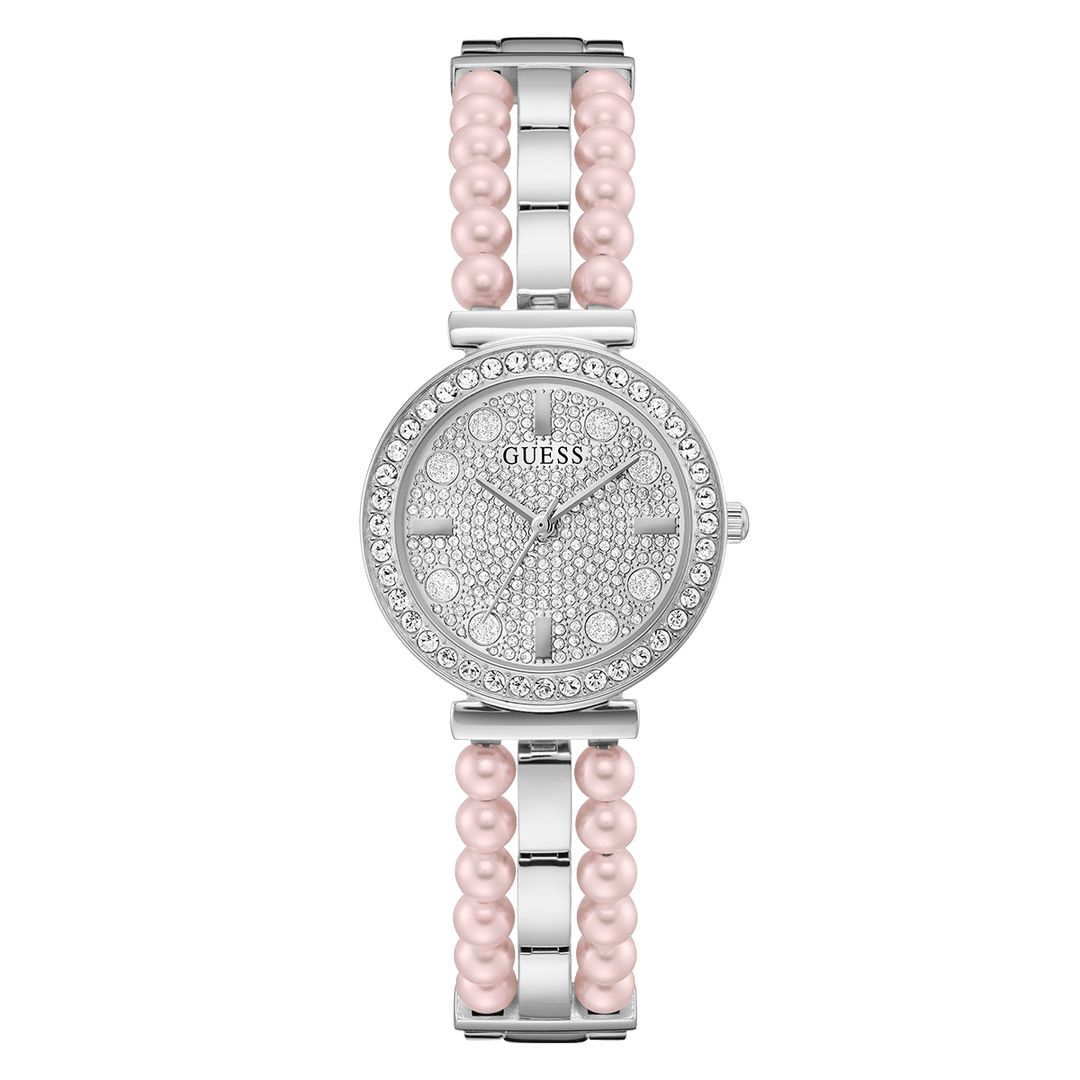GUESS Ladies Silver Tone Analog Watch