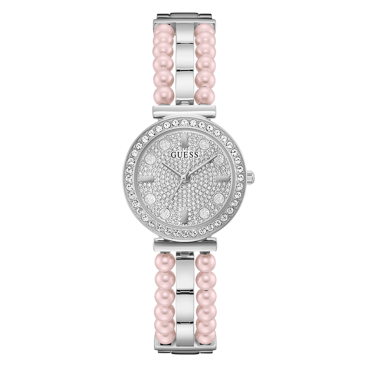 GUESS Ladies Silver Tone Analog Watch