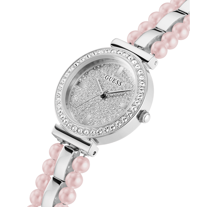 GUESS Ladies Silver Tone Analog Watch