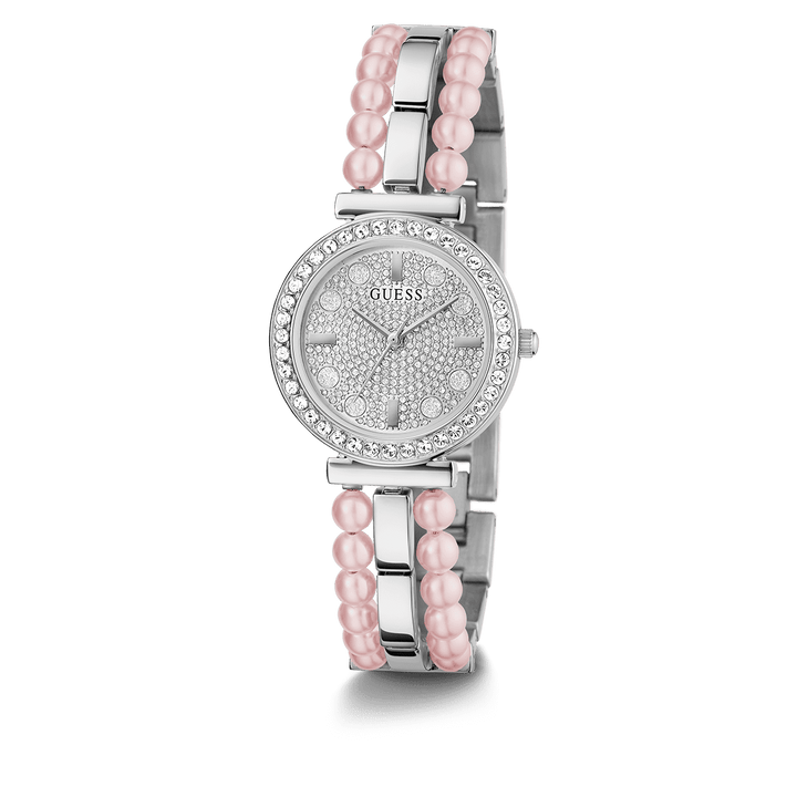 GUESS Ladies Silver Tone Analog Watch