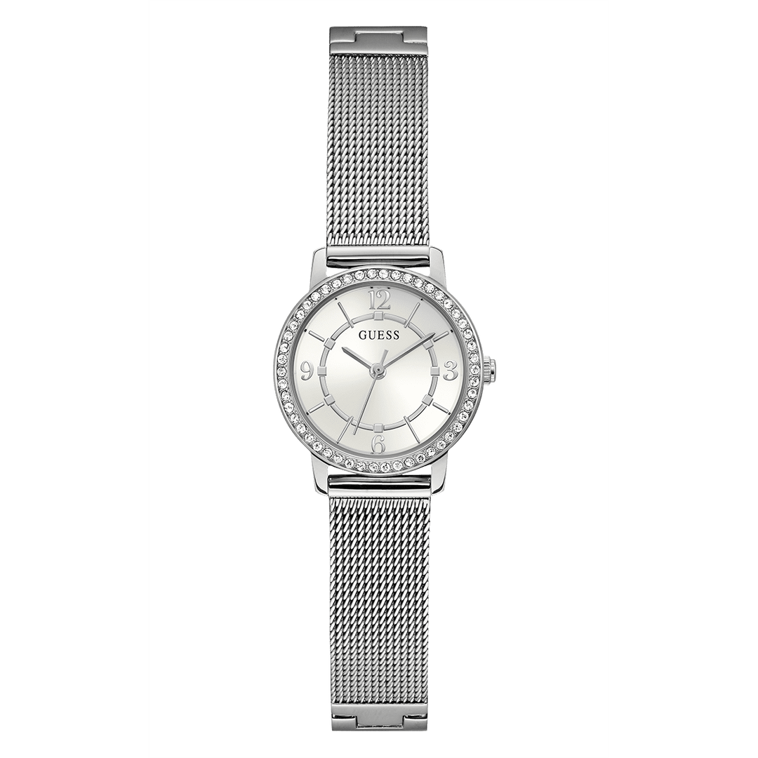 GUESS Ladies Silver Tone Analog Watch