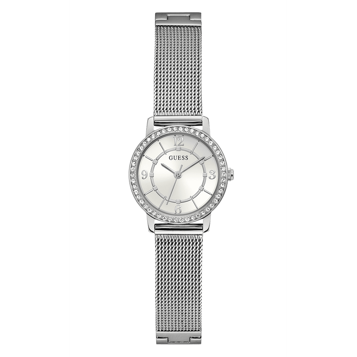 GUESS Ladies Silver Tone Analog Watch