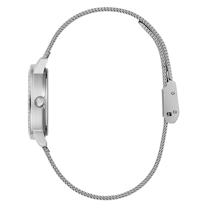 GUESS Ladies Silver Tone Analog Watch