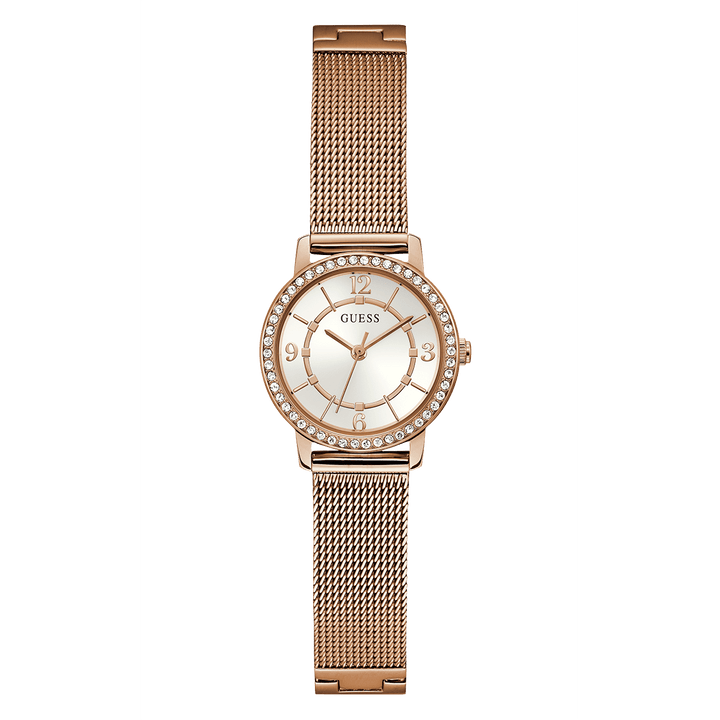 GUESS Ladies Rose Gold Tone Analog Watch