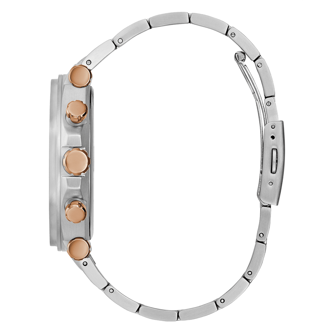 GUESS Mens Silver Tone Multi-Function Watch