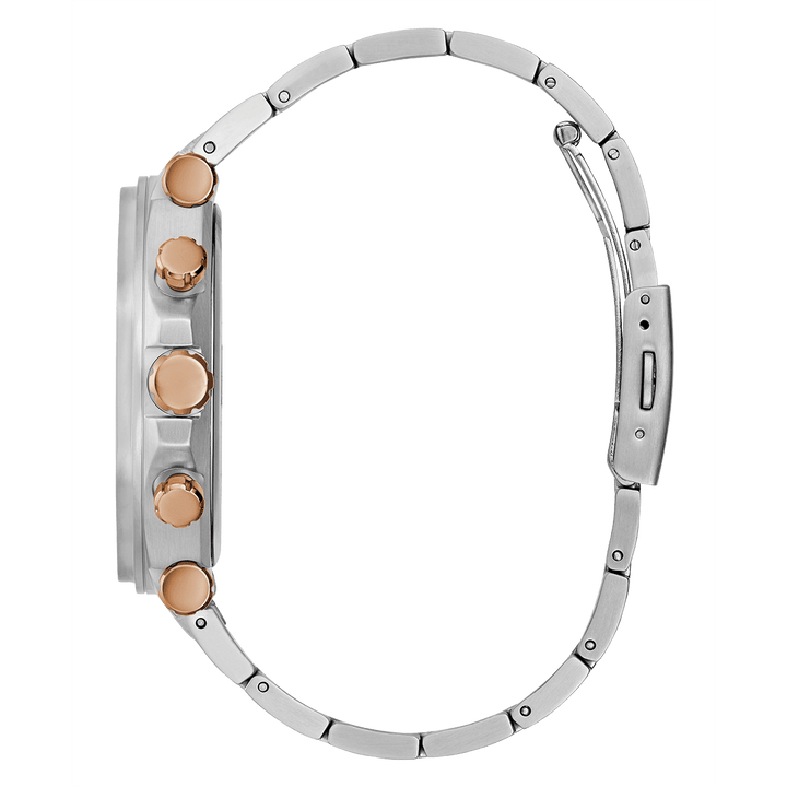 GUESS Mens Silver Tone Multi-Function Watch