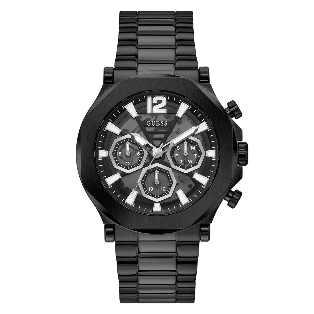 GUESS Mens Black Multi-Function Watch