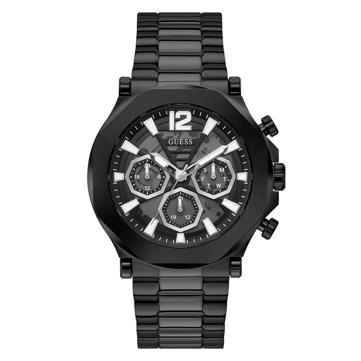 GUESS Mens Black Multi-Function Watch
