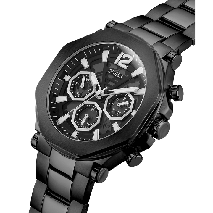 GUESS Mens Black Multi-Function Watch