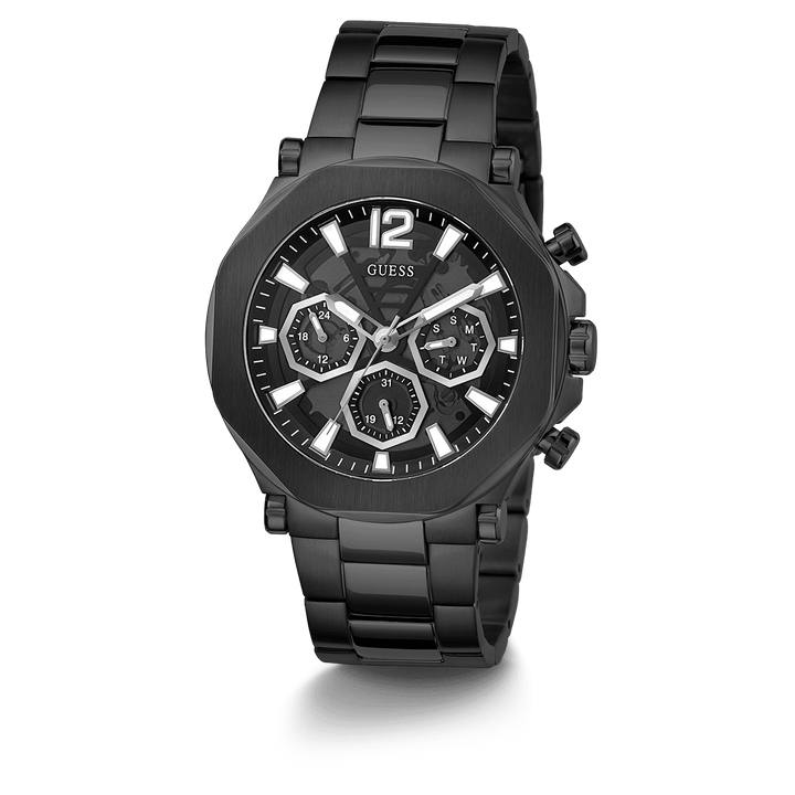 GUESS Mens Black Multi-Function Watch
