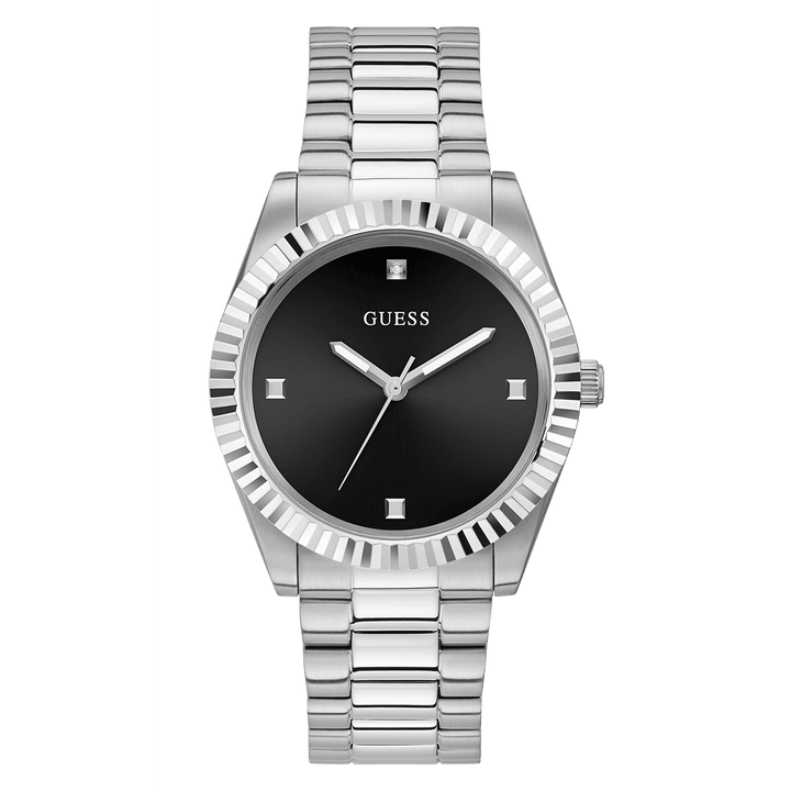 GUESS Mens Silver Tone Analog Watch