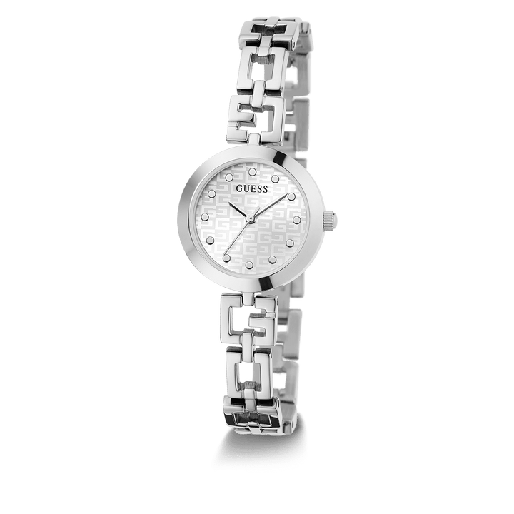 GUESS Ladies Silver Tone Analog Watch