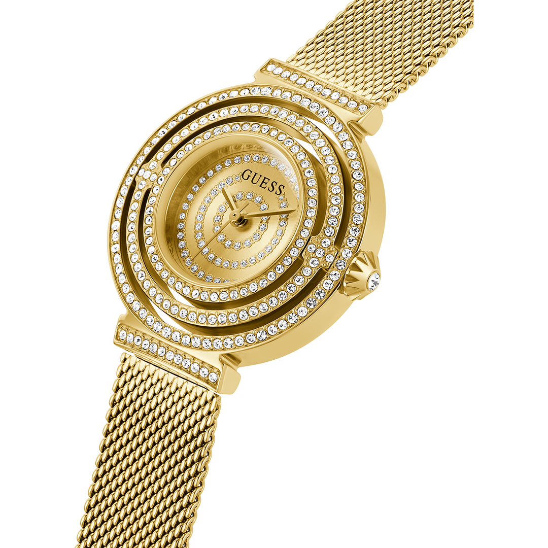 Stylish GUESS Gold Tone Analog Watch for Women - Perfect Gift