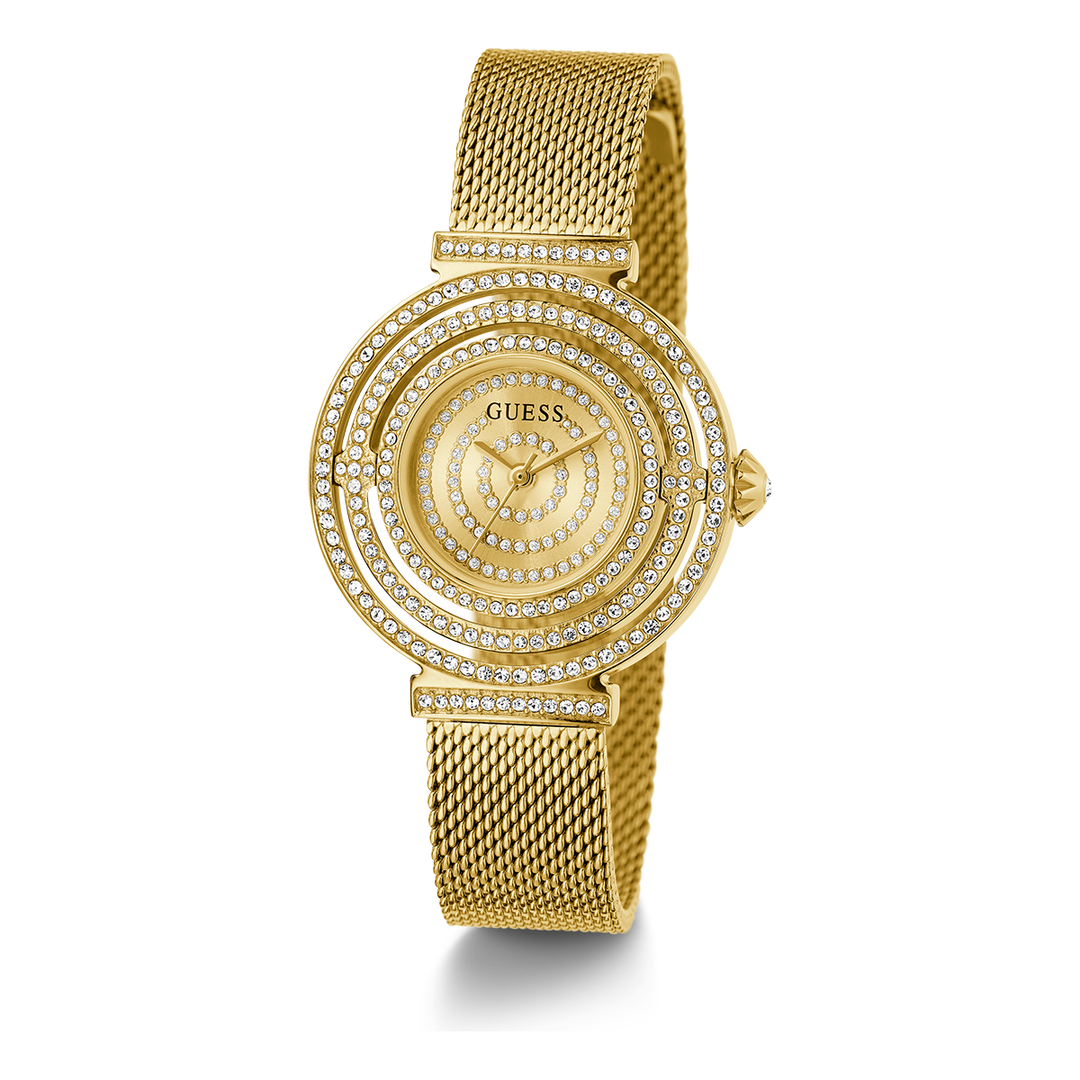Stylish GUESS Gold Tone Analog Watch for Women - Perfect Gift
