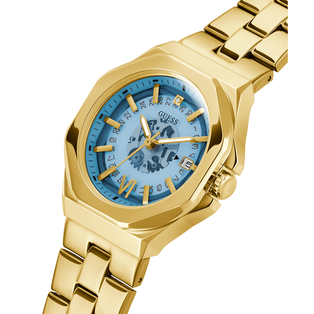 GUESS Ladies Gold Tone Date Watch