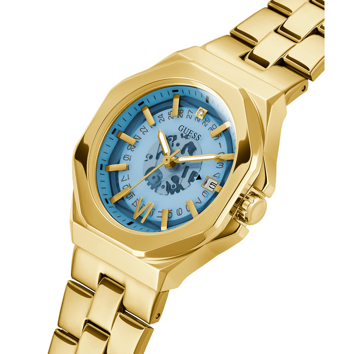 GUESS Ladies Gold Tone Date Watch