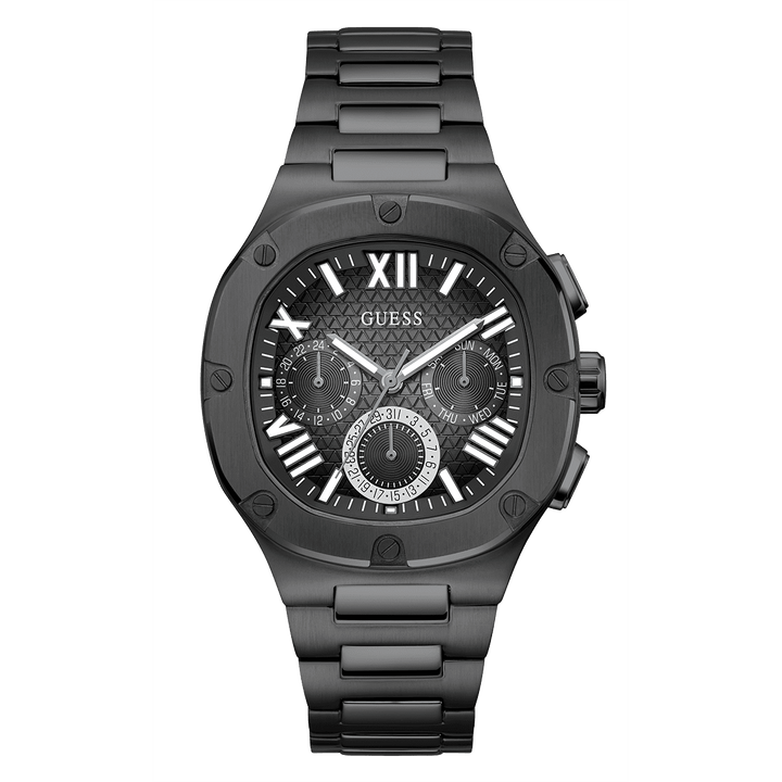 GUESS Mens Black Multi-Function Watch