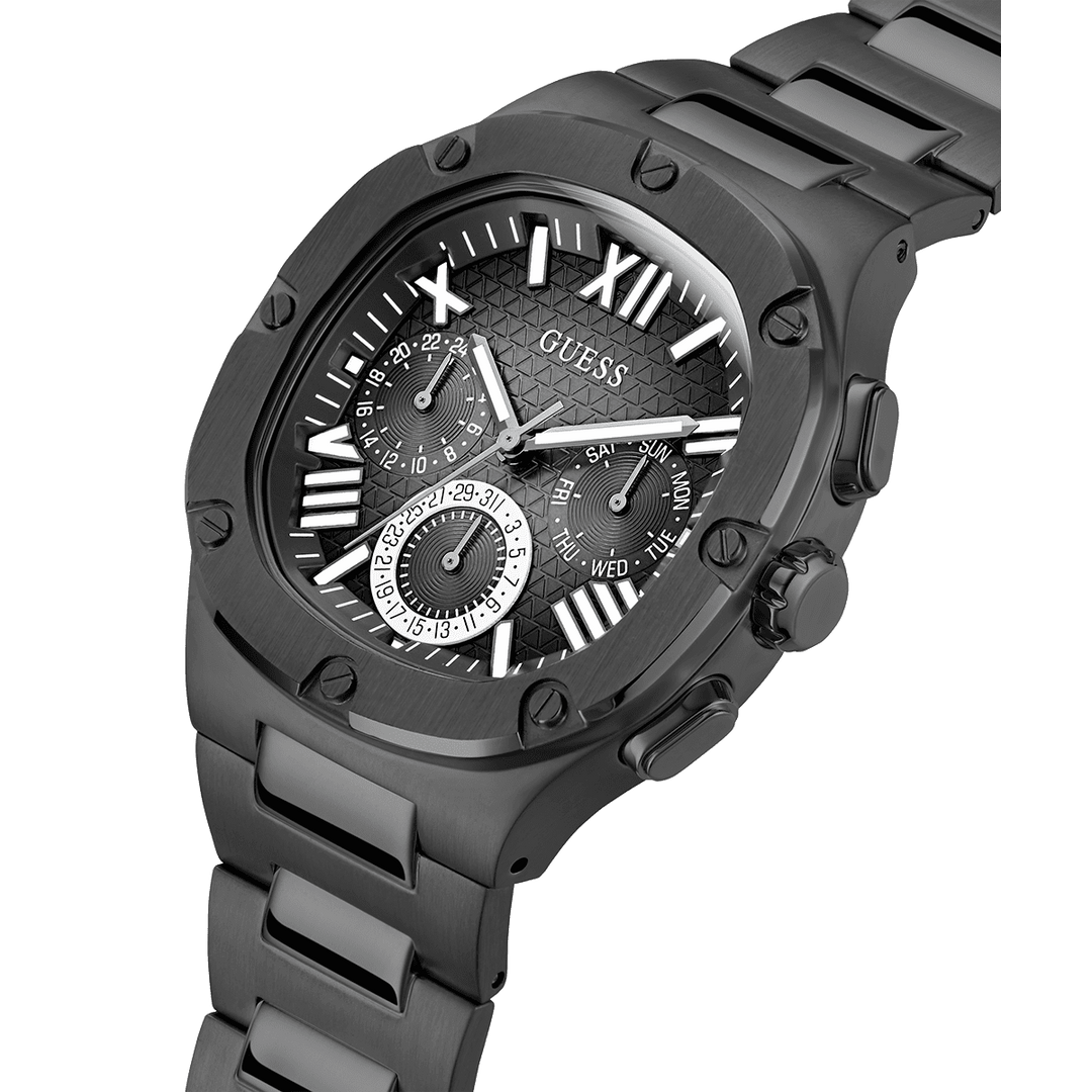 GUESS Mens Black Multi-Function Watch