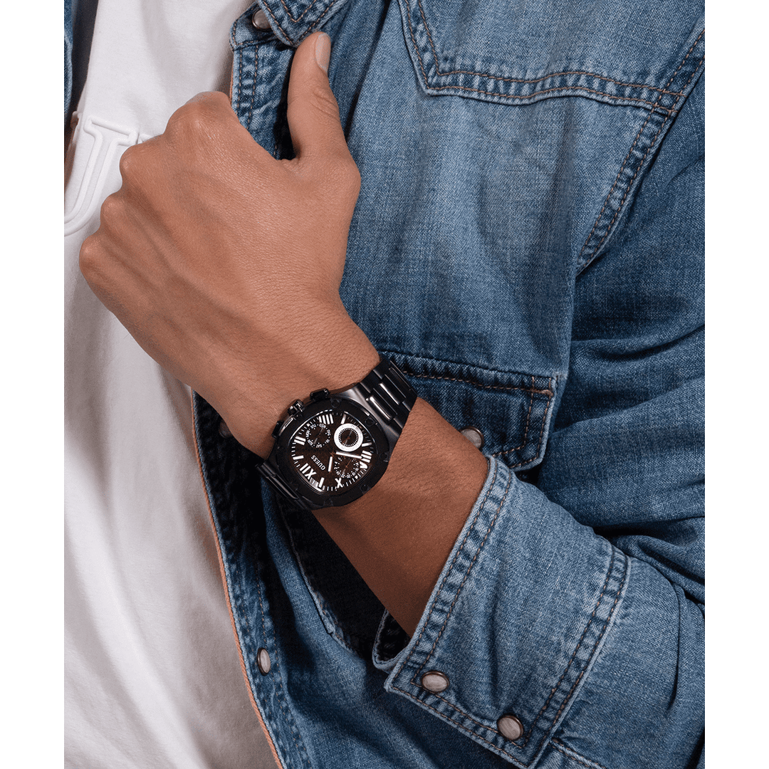 GUESS Mens Black Multi-Function Watch