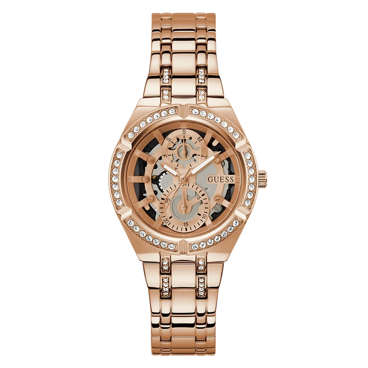GUESS Ladies Rose Gold Tone Multi-function Watch 36 mm